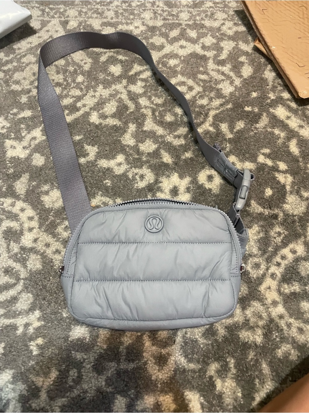 lululemon athletica Light Gray Quilted Crossbody Pouch